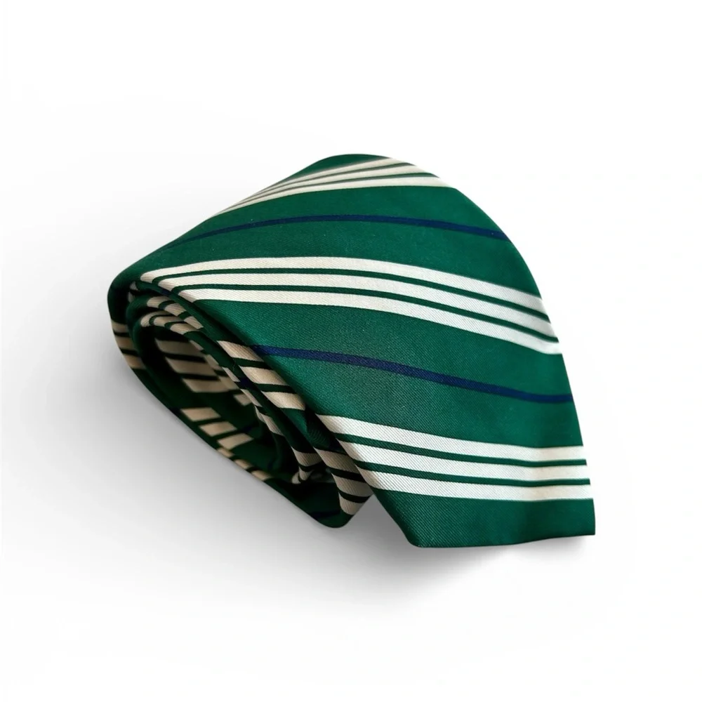 VINEYARD VINES Men’s Candy Stripe Printed Tie in Charleston Green